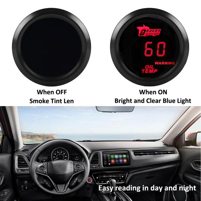 MOCNT Car Oil Temperature Display 2 Inch 52 mm Oil