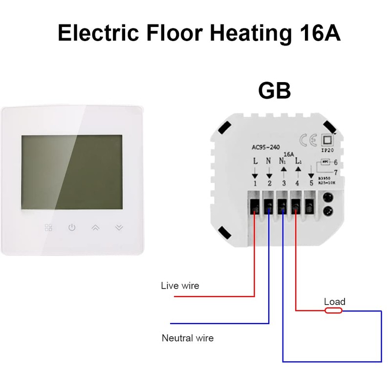 MincoHome Touch Screen Thermostat Electric/Water/Gas Boiler Heating Control Easy DIY