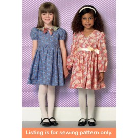 Kwik Sew SEWING PATTERN Sew Girls Clothes Dress Spring Fall Easter Short Long Sleeves 190