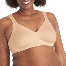 PLAYTEX Womens 18 Hour Side & Back Smoothing Wireless Bra, Cool Comfort Wire-free Single Or 2-pack Bras, Nude, 38DD US