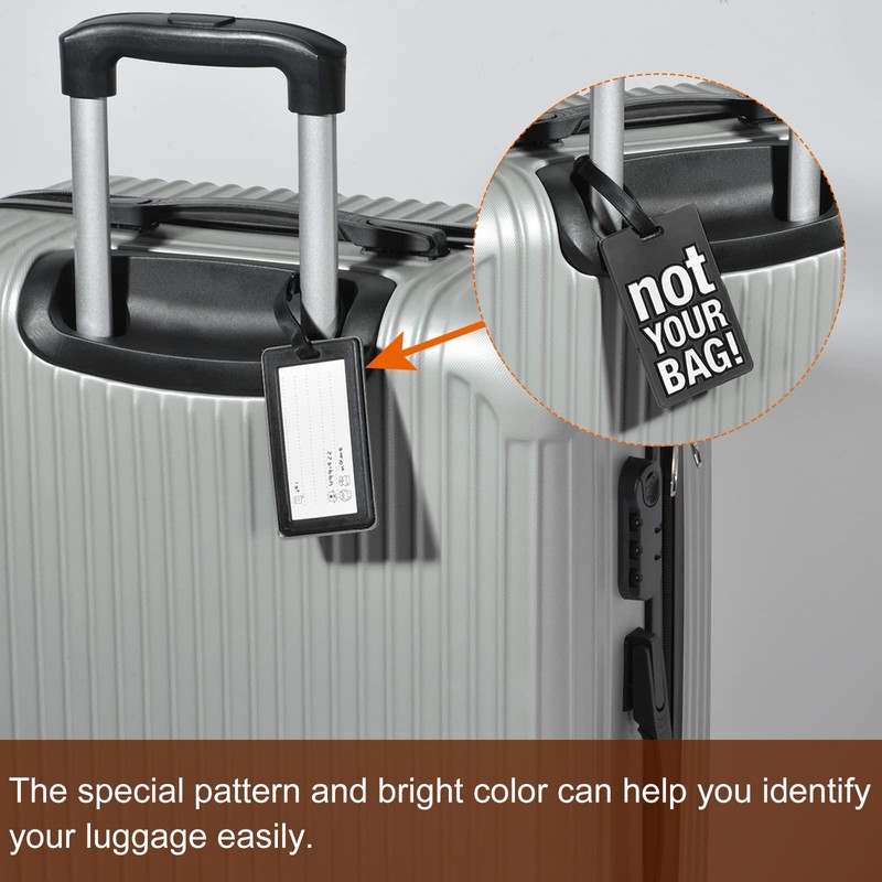 MECCANIXITY Luggage Tag, PVC Identifier Card Holder Label, Not Your