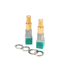 RuiJOTWAT 2Pcs Dual Concentric Brass Dual Shaft Rotary Potentiometer With Center Detent Guitar Potentiometer A250K/C1M