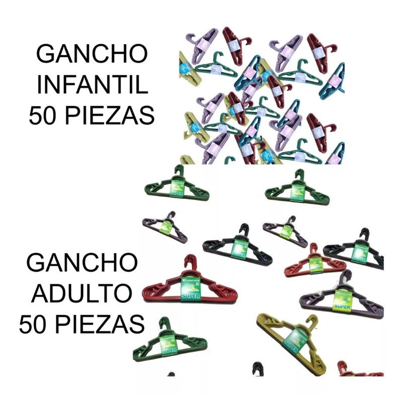 MDJ Combo Ganchos Grandes Y Chicos 100 Piezas