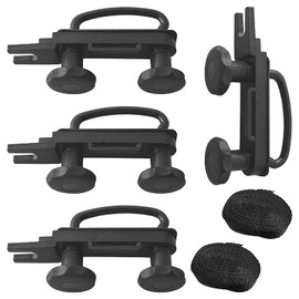 TOPJOWGA Set of 4 Roof Box Mounting U Brackets, Universal Car Van Mounting Fitting, U Screws Clamps Mounting Kit for Roof Boxes, Roof Box Bracket Installation Accessory Kit, Roof Box Brackets