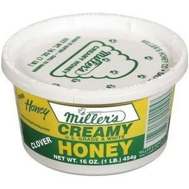 Miller's, Creamy Clover Honey Spread, 16oz Tub (Pack of 3)