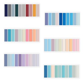 Senshuomy Book Tabs,Annotation Tabs,Book Annotation Kit with Ruler 6 Pads Page Markers Tabs-1200 PCS,Self-Stick Book Markers,Colored Page Markers for Reading Notes(Stye-B)