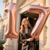 40 Inch Rose Gold Balloon Number 17 Balloon,Jumbo Mylar Foil