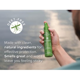 Absolutely Natural Mosquito Repellent for Outdoor Patio – DEET-Free Bug Spray with Citronella – Non-Sticky, Long-Lasting Fresh Scent Insect Repellent - 5.4oz