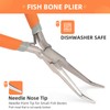 SIDAZON Fish Bone Pliers/Tweezers 6 Inches Bent nose pliers Curved