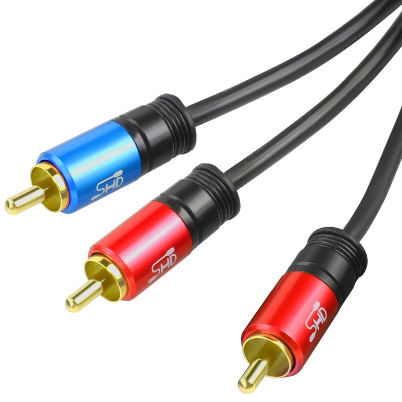 SHD RCA to 2RCA Subwoofer Cable Audio Cable 2RCA to