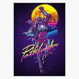 Apex Legends - Pathfinder 80S Retro Vaporwave Poster Bumper Sticker Window Vinyl Decal 5"