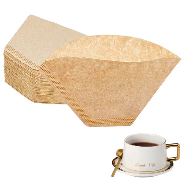 BYKITCHEN Cone Coffee Filters, Set of 200, Size 2 Coffee Filters Cone Paper, Natural Unbleached Paper Filters for Pour Over Coffee Dripper and Coffee Maker (Natural Brown)