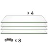 BALI OUTDOORS Fire Pit Wind Guard Fence 18"x 18"x 6"
