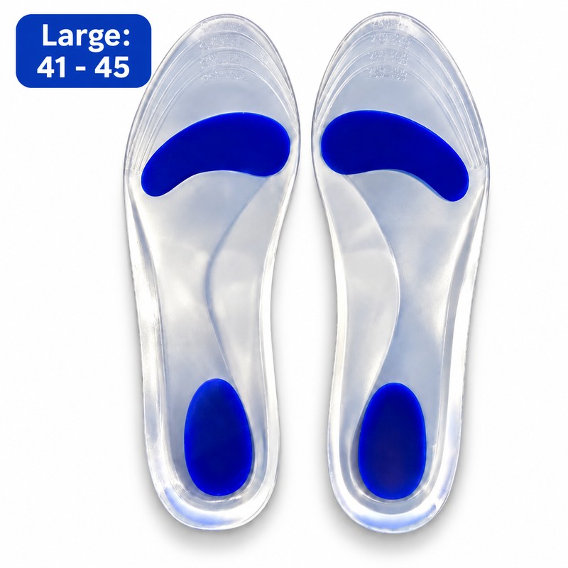 Silicone Gel Insoles for Flat Feet – Shock-Absorbing Arch Support