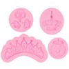 Royal Crown Silicone Molds Set, Lion and Tiara Fondant Molds,