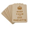 'Pack of 8 Raclette Mat Raclette Beech Wood/with Laser Engraving