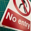 No Entry Safety Sign A5 (210 x 148mm) – Bold