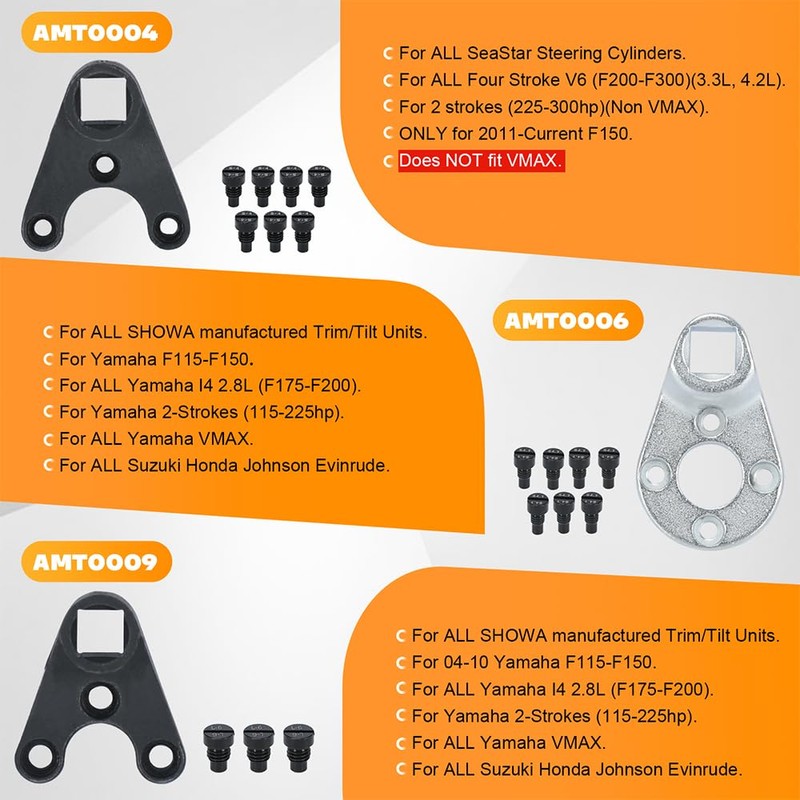 PQY Outboard Trim Tilt Pin Wrench Tools Set MT0004 &