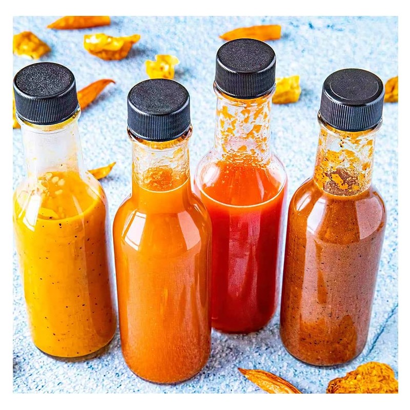 GMISUN Hot Sauce Bottles 5 oz, 24 Pack Vanilla Extract