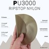 emma kites Khaki Ripstop Nylon PU3000 Waterproof 1.9 oz 70D