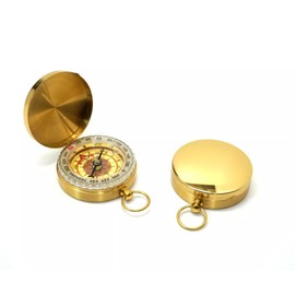 Vintage Brass Style Compass Pocket Army Military Retro Outdoor Hiking Camping