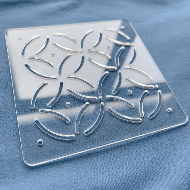 Acrylic Sashiko Stencil, Embroidery Pattern Template, Quilting Stencil Tool, 12