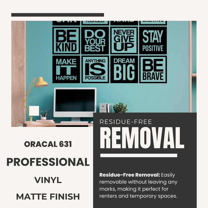 My Vinyl Story 8 PC Motivational Wall Decal Positive Inspirational