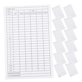 KOMBIUDA 18pcs Golf Scorecards for Tournaments and Practice Ranges Lightweight Score Keeping Paper Readability Accessory for Golf and Competitions