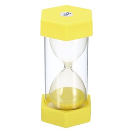 PATIKIL 20 Minute Sand Timer, Hexagon Small Sandy Clock with Plastic Cover, Count Down Sand Glass for Games, Kitchen, Party Favors DIY Decoration, Yellow