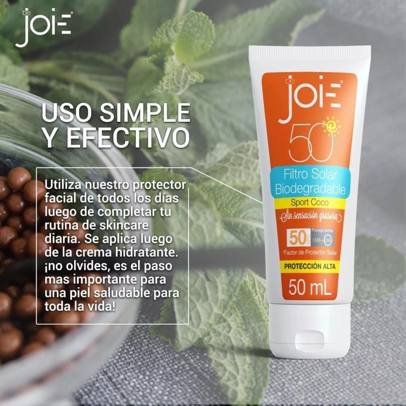 Be Joie Bloqueador Solar Facial Biodegradable Joie 50 Fps 50