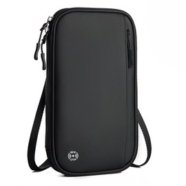 Paifeancodill Travel Wallet and Passport Holder, Travel Passport Wallet, RFID Blocking Credit Card Wallet for Men & Women, Family Passport Holder, Trip Document Organizer for Phone and Tickets (Black)