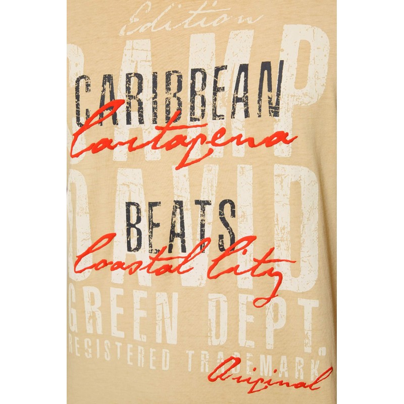 Camp David Men's Crew Neck Shirt with Logo Prints, Warm