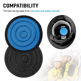 Hard Hat Top Pad Replacement, Washable Hard Hat Cooling Inserts/Liner/Sweatband, Sweat Pad Suspension Cushion Accessorie, Blue, 3 PCS