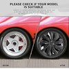 DREAMIZER Glossy Black 15" Hubcaps Replacement,4Pcs Universal R15 Hub Caps