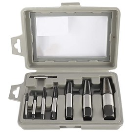 KUNTEC 8 Piece Damaged Screw Extractor Broken Bolt Water Pipe Remover Tool Set