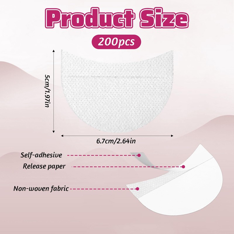 JJUNW 200 Pcs Eyeshadow Shields, Lint Free Eyeshadow Shield Gel