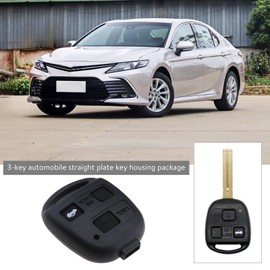 ECSiNG 2 Sets Car Remote Key Shell 3 Buttons Rubber Button Pad Switches Compatible with FJ Cruiser Landcruiser Landcruiser Colorado GX LX RX Keyless Entry Key Fob