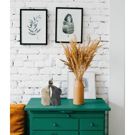 Loving Pair of Elephants in Beige & Grey - Modern Ceramic Sculpture - Figurine as a Set - Decoration Figure 6.3" high - Ornament Elephant in Love