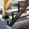 Pylex 13903 3 Steps Steel Stair Stringers, Black