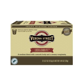 Verena Street Single Cup Pods (72 Count) Light Medium Roast Coffee, Lock & Dam 11, Rainforest Alliance Certified Arabica Coffee