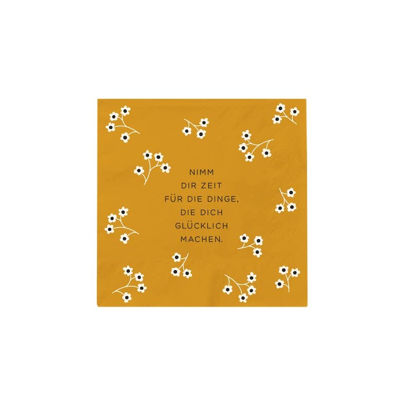 Graphic workshop napkins with saying, pack of 20, 12.5 x