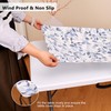 KRFOONN Rectangle Picnic Table Cloth Waterproof Elastic Fitted Tablecloths for