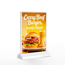 Cjgyz A4 desktop LED logo stand, adjustable brightness, USB charging, suitable for restaurants, bars, shops, hotels, and events
