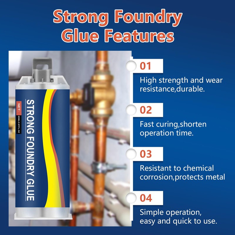 Strong Foundry Glue,Metal Repair Glue,High Temperature Resistant Casting Repair,Magic Welding