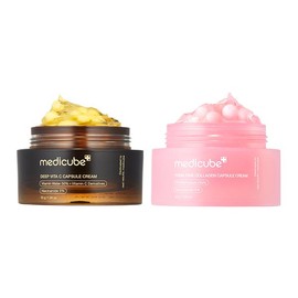 [medicube] Mix & Match Boba Cream Set | Tiktok Viral Capsule Creams for Uneven Skin Tone, Glow Hydration, Korean Skincare, K-beauty:_Golden & Pink Boba (Vita C + PDRN)