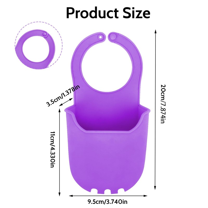 Minicoco Kitchen Sink Sponge Holder for Storing Cleaning Small Items