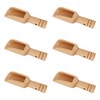 Natural Wooden Scoops (6 Pcs) - Multi-Use Scoop Spoons for
