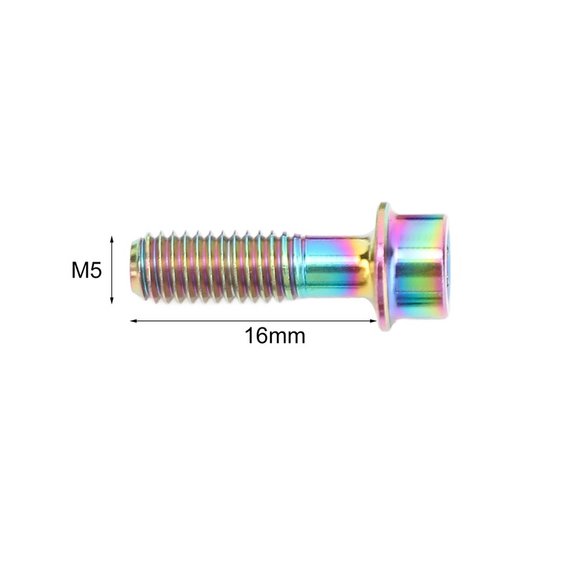 6PCS Bicycle Stem Bolt M5 X 16mm Titanium Alloy Waterproof