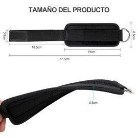MTQ Correa de Tobillo, Tobillo Correas 2 Pack, Tobilleras Deportiva para Cable Máquinas, Gimnasio de Deporte para Glúteos y Piernas Ejercicios de Pesas, Entrenamiento de Glúteos en Polea etc(Negro)