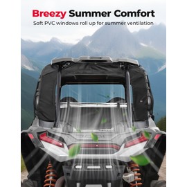 KEMIMOTO XP 1000 Soft Rear Window, Openable Full Back Window Easy Install Easy Removal Portable Rear Windshield Compatible with 2014+ Polaris RZR XP/XP 4 1000, 2016+ Polaris RZR XP/XP 4 Turbo